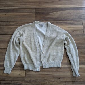 Women's Vingage Cream Cardigan Sweater